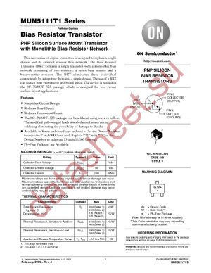 MUN5114T1G datasheet  